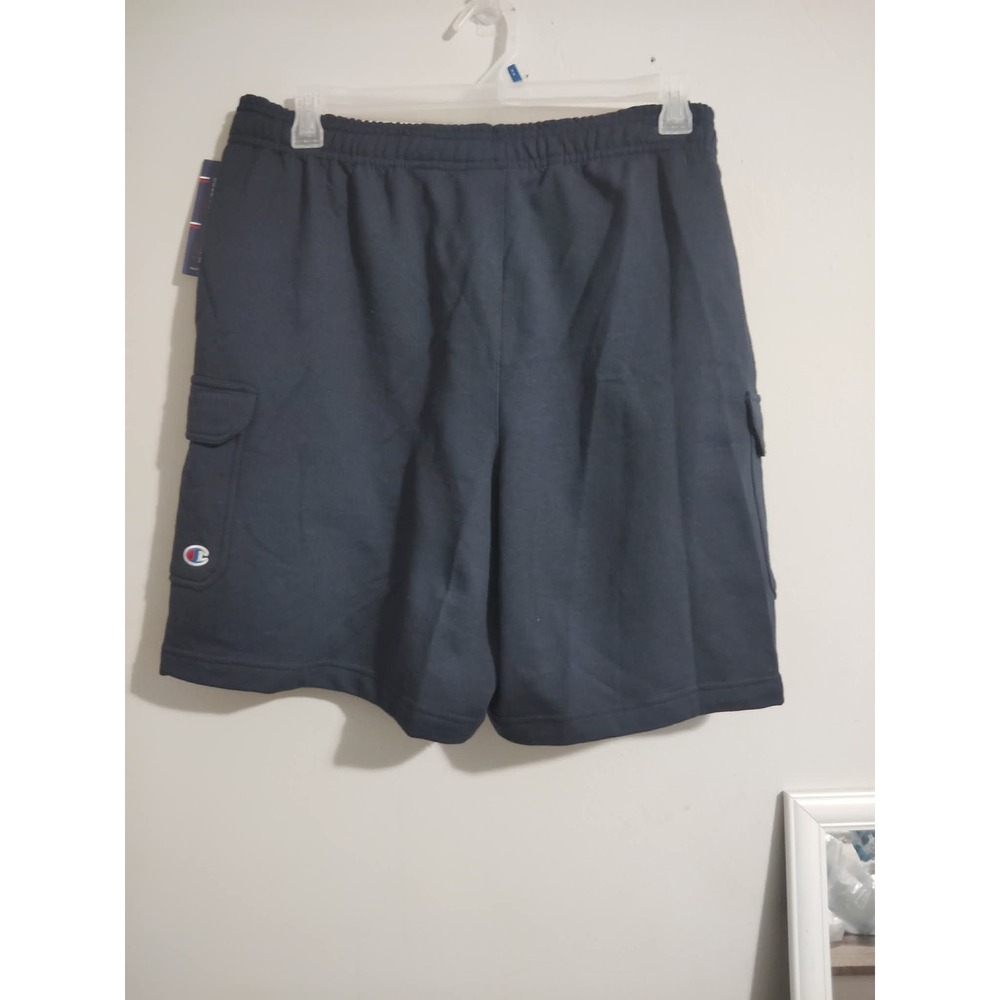 Champion Mens Powerblend Cargo Shorts Navy Blue Fleece Athletic Gym Size 2XL NWT